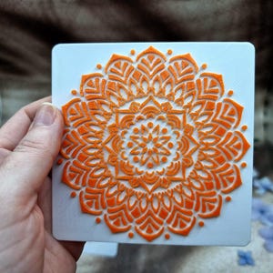 Mandala #6 Texture for Polymer Clay - 10 or 12 cm image 1