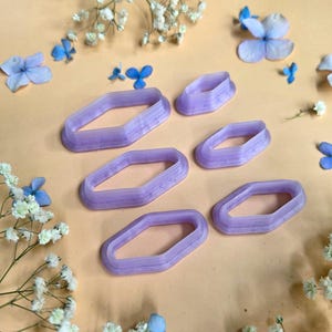 Smooth Marquise Pendant Bail Clay Cutter Set #12 - 6 Sizes, 2.5-5 cm image 5