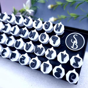 SweetyBijou ABC Stamps - Halloween Style - English Alphabet and Digits in Convenient Box