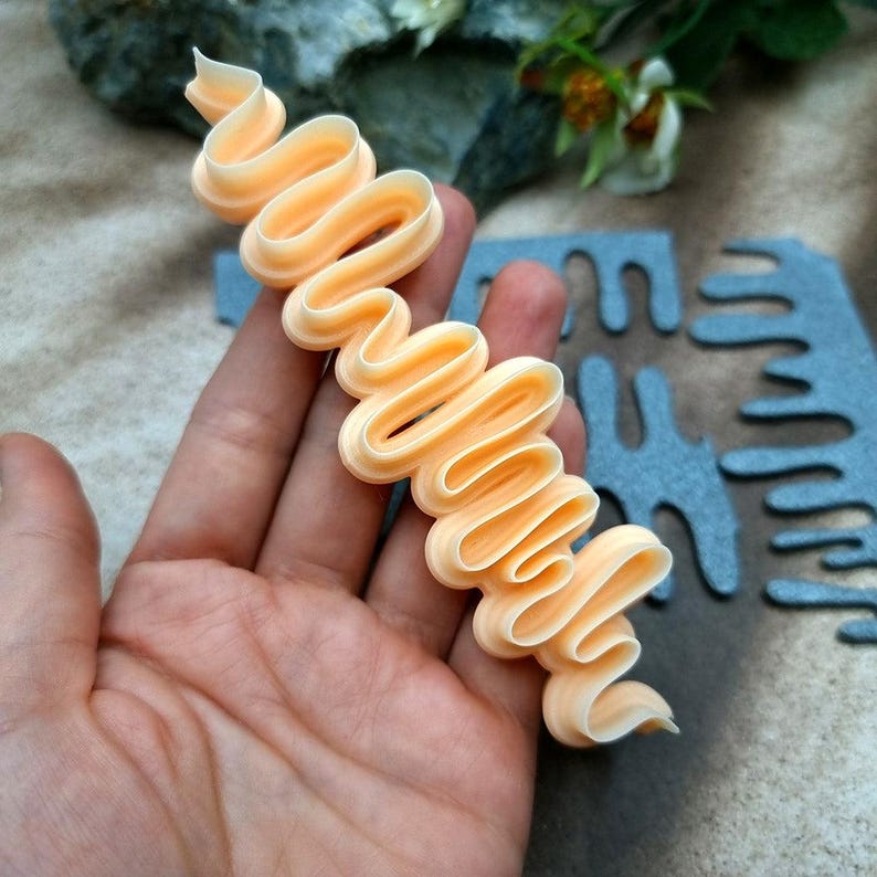Paint drops #1 Clay Blade - 12 cm Patterned Edge for Polymer and Metal Clay image 3