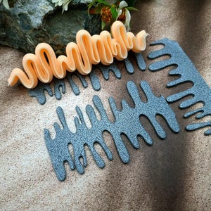 Paint drops #1 Clay Blade - 12 cm Patterned Edge for Polymer and Metal Clay image 6