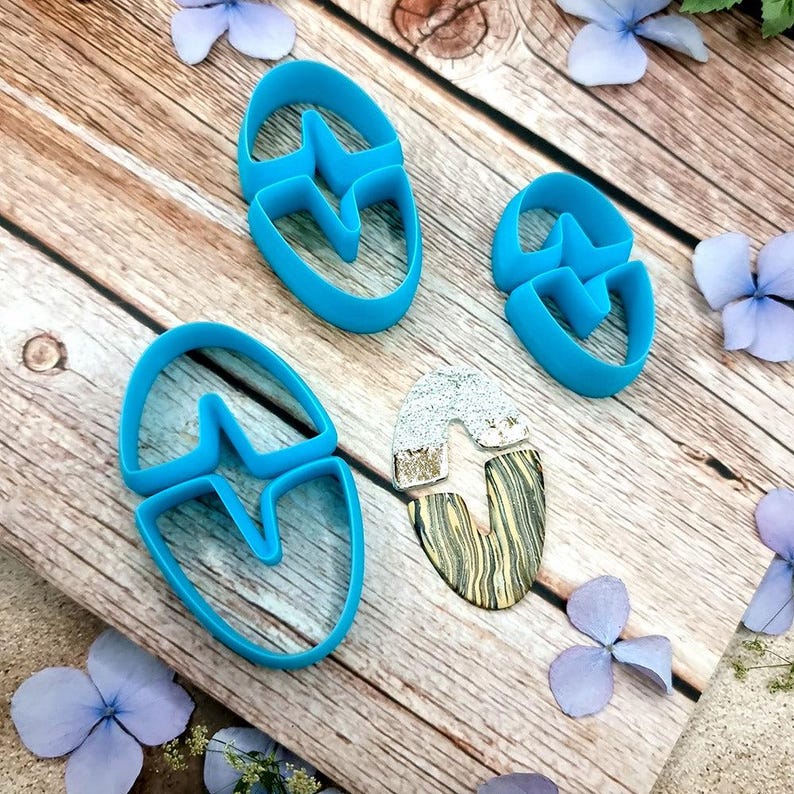 U-Shape Polymer Clay Cutter #3 - Two-Piece Design, Single Size or Set image 7