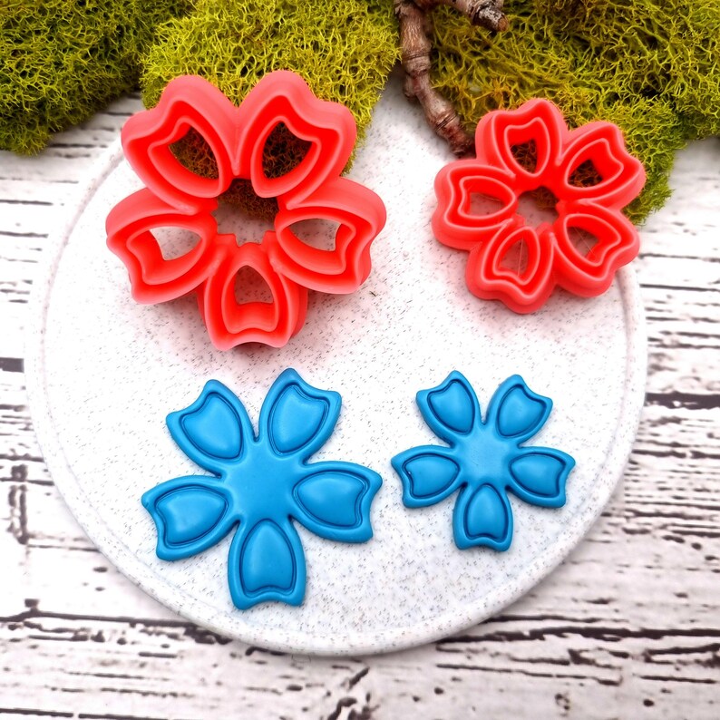 Flower Cutter #9 - Polymer Clay Cutters Plastic Cutters SweetyBijou Tools