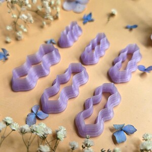 Wavy Ribbon Pendant Bail Clay Cutter Set #16 - 6 Sizes, 2.5-5 cm image 4