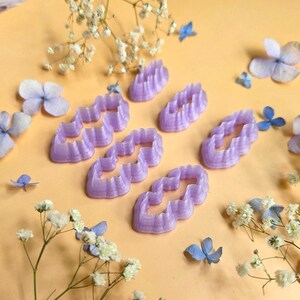 Ruffled Leaf Pendant Bail Clay Cutter Set #3 - 6 Sizes, 2.5-5 cm image 4