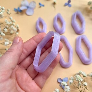 Smooth Marquise Pendant Bail Clay Cutter Set #12 - 6 Sizes, 2.5-5 cm image 2