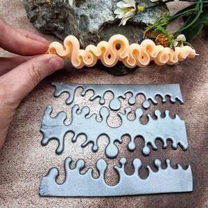 Magic Mushrooms #4 Clay Blade - 12 cm Patterned Edge for Polymer and Metal Clay image 4
