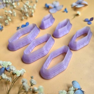 Smooth Marquise Pendant Bail Clay Cutter Set #12 - 6 Sizes, 2.5-5 cm image 3