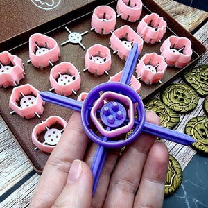 Polymer Clay Button Imprint Set - 15 Designs, Requires Buttons Toolkit Set 1 image 7