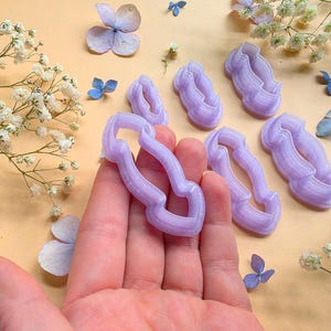 Oval Drop Pendant Bail Clay Cutter Set #9 - 6 Sizes, 2.5-5 cm image 2