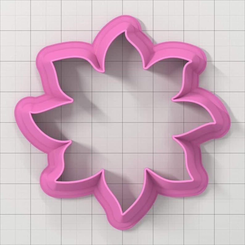 Fire Flower Clay Cutter Plastic Cutters SweetyBijou Tools