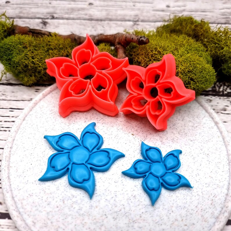 Flower Cutter #10 - Polymer Clay Cutters Plastic Cutters SweetyBijou Tools