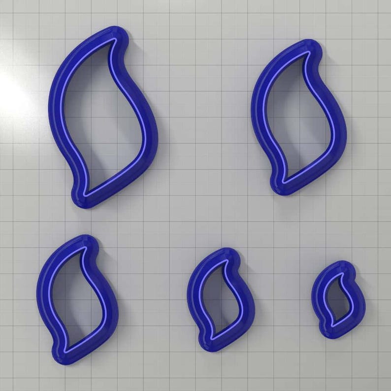 Drops Clay Cutters #41 Right Plastic Cutters SweetyBijou Tools