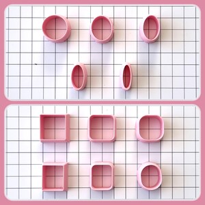 52pcs Mini Geometric Polymer Clay Cutters, Size 2cm each, Clay Cutters for Polymer Clay Jewelry Plastic Cutters SweetyBijou Tools