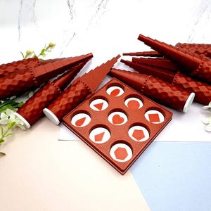 SweetyBijou Set of 9 Wire Mandrels with Magnetic Bases - Circle, Square, Triangle, Oval, Hexagon, Pentagon, Angle Drop, Drop, Heart Shapes