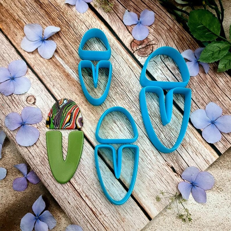 U-Shape Polymer Clay Cutter #1 - Two-Piece Design, Single Size or Set image 4