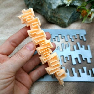 Square Zig-Zag #2 Clay Blade - 12 cm Patterned Edge for Polymer and Metal Clay image 7