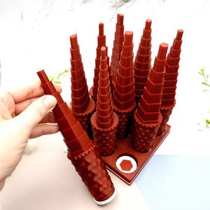 SweetyBijou Set of 9 Wire Mandrels with Magnetic Bases - Circle, Square, Triangle, Oval, Hexagon, Pentagon, Angle Drop, Drop, Heart Shapes