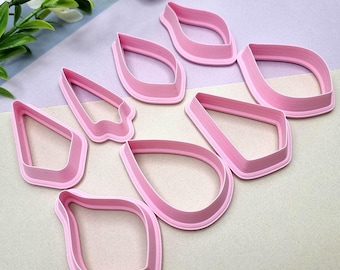 Mini Polymer Clay Earring Cutter Set #1 - 8 Shapes, Choose Size