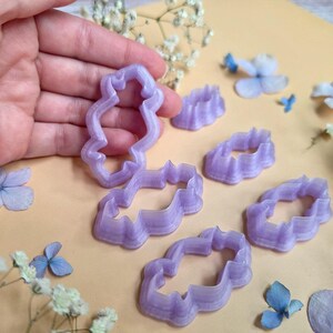 Pointed Cartouche Pendant Bail Clay Cutter Set #14 - 6 Sizes, 2.5-5 cm image 6
