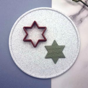Star 6-Pointed - Set of 11 Polymer Clay Cutters Plastic Cutters SweetyBijou Tools
