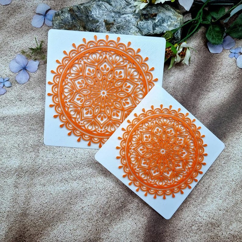 Mandala #2 Texture for Polymer Clay - 10 or 12 cm image 4