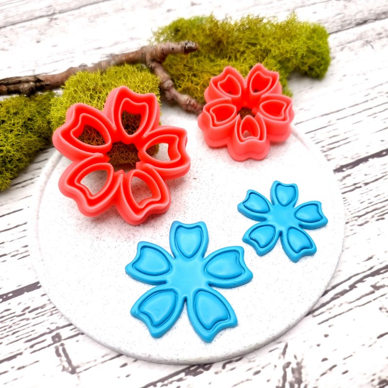 Flower Cutter #9 - Polymer Clay Cutters Plastic Cutters SweetyBijou Tools