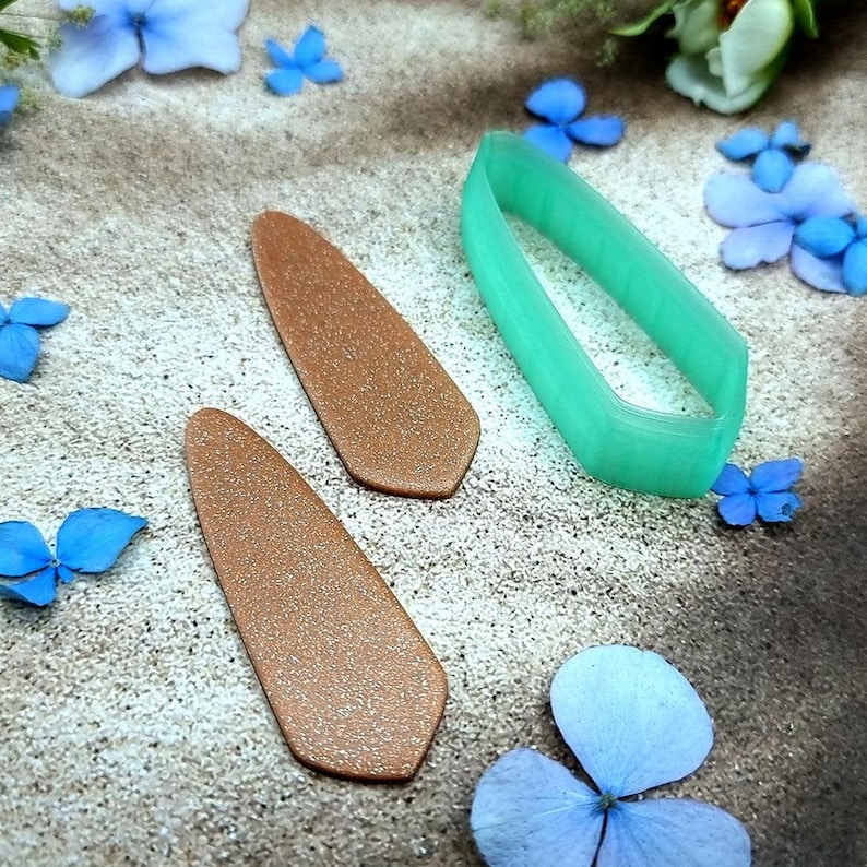 Angled Dagger Polymer Clay Earring Cutter #13 - 6 cm image 7