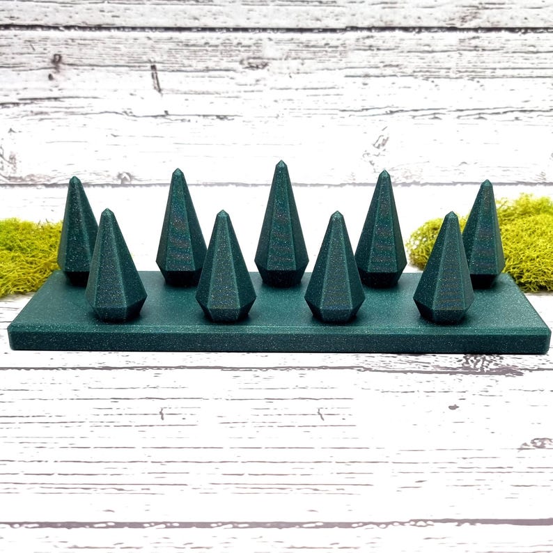 9 Fingers Display for Rings (Vertical) - Alpine Green Display for Rings SweetyBijou Tools