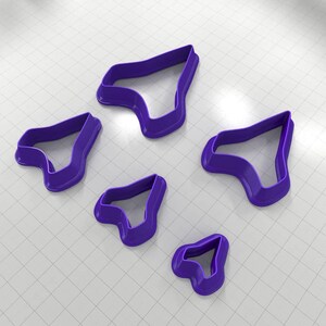 SHIELD#2 - Set of 5 Polymer Clay Cutters Plastic Cutters SweetyBijou Tools
