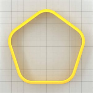 Pentagon Rounded - Set of 11 Polymer Clay Cutter Plastic Cutters SweetyBijou Tools