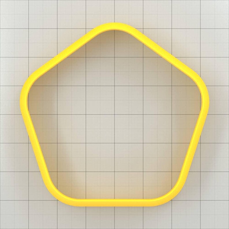 Pentagon Rounded - Set of 11 Polymer Clay Cutter Plastic Cutters SweetyBijou Tools