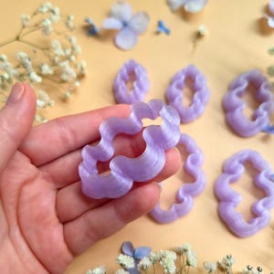 Scalloped Cloud Pendant Bail Clay Cutter Set #15 - 6 Sizes, 2.5-5 cm image 6