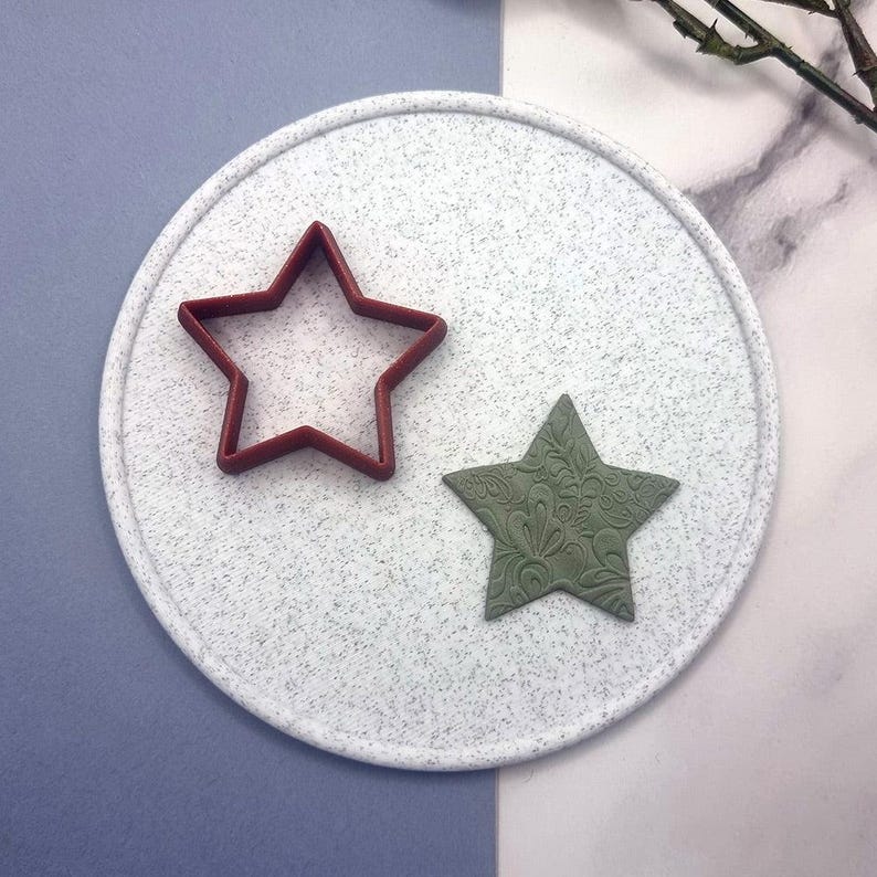 Star 5-Pointed - Set of 11 Polymer Clay Cutter Plastic Cutters SweetyBijou Tools