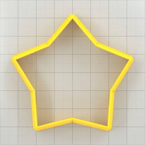 Star 5-Pointed, Wide - Set of 11 Polymer Clay Cutters Plastic Cutters SweetyBijou Tools