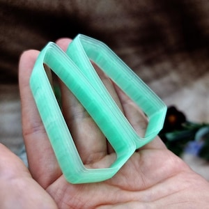 Breiter Keil-Ohrringausstecher aus Polymerclay, Paar Nr. 23 – 6 cm Bild 7