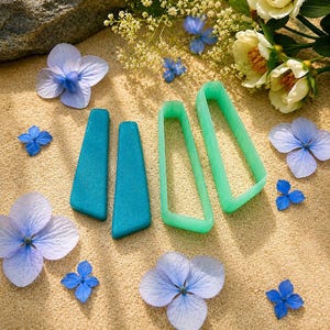 Slanted Bar Polymer Clay Earring Cutter Pair #2 - 6 cm image 3