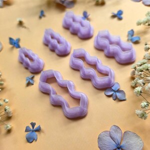 Wavy Ribbon Pendant Bail Clay Cutter Set #16 - 6 Sizes, 2.5-5 cm image 6
