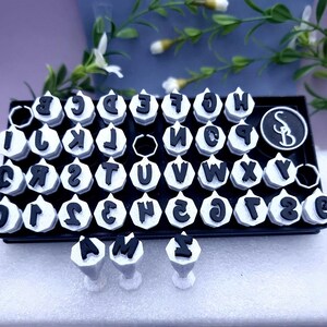 SweetyBijou ABC Stamps - Halloween Style - English Alphabet and Digits in Convenient Box