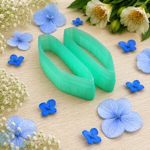 Ausstecher für Ohrringe aus Polymerclay, abgewinkelt, splitterförmig, Paar Nr. 22 – 6 cm Bild 6