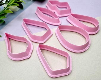 Mini Polymer Clay Earring Cutter Set #2 - 7 Shapes, Choose Size