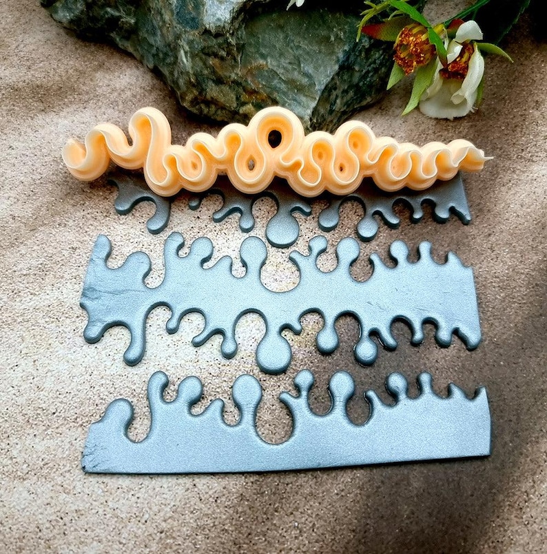 Magic Mushrooms #4 Clay Blade - 12 cm Patterned Edge for Polymer and Metal Clay image 8