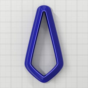 May include: A blue plastic cookie cutter shaped like a tie.