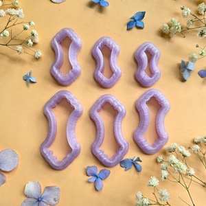 Ornate Cartouche Pendant Bail Clay Cutter Set #1 - 6 Sizes, 2.5-5 cm image 1