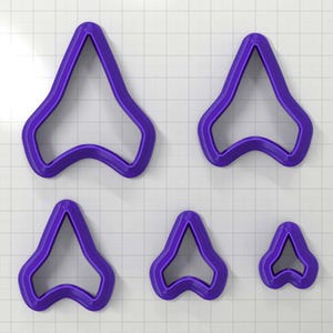 SHIELD#2 - Set of 5 Polymer Clay Cutters Plastic Cutters SweetyBijou Tools