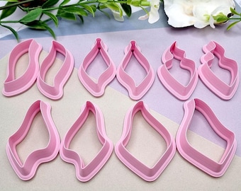 Mini Polymer Clay Earring Cutter Set #7 - 10 Shapes, Choose Size
