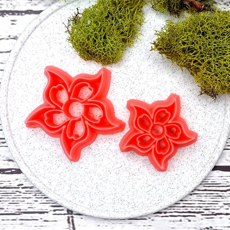Flower Cutter #10 - Polymer Clay Cutters Plastic Cutters SweetyBijou Tools