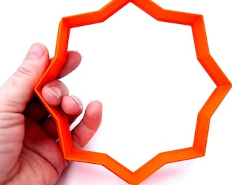 Extra Large Star 8-Pointed Wide Polymer Clay Cutter - 8-16 cm