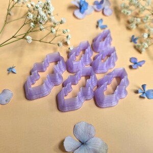 Scalloped Drop Pendant Bail Clay Cutter Set #5 - 6 Sizes, 2.5-5 cm image 4