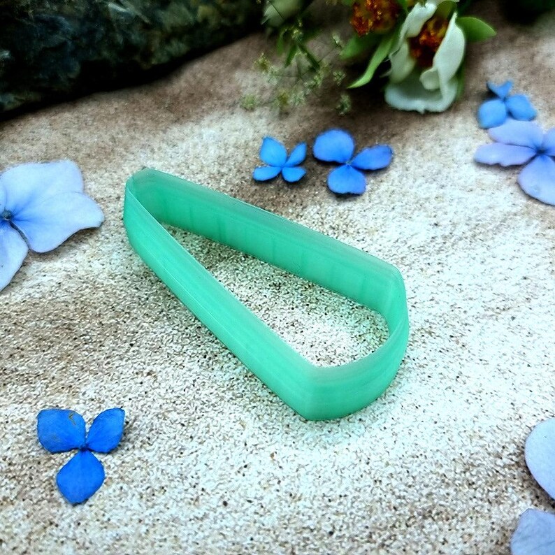 Long Teardrop Polymer Clay Earring Cutter #9 - 6 cm image 2